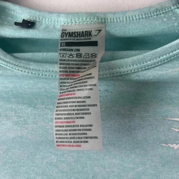 Gymshark Vital Seamless 2.0 Long Sleeve Top Pearl Blue Marl - Picture 6 of 11